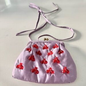 Kids Butterfly Print Purple Bag